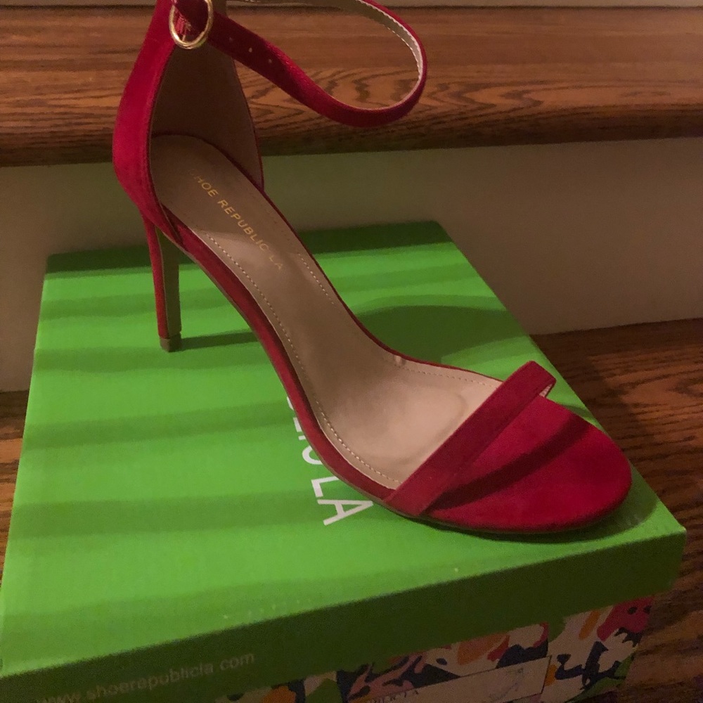Red heels by shoe republic